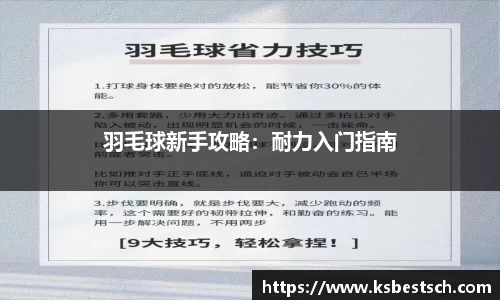 羽毛球新手攻略：耐力入门指南